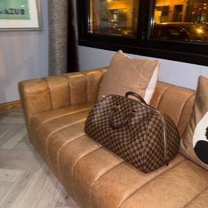 Louis Vuitton Dark Brown Checkered Travel Bag